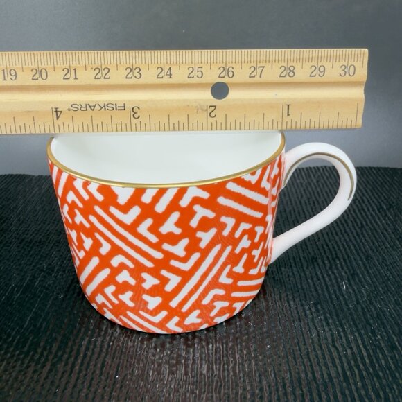 Coalport England Bone China Porcelain Fretwork Chinese Red Tea Cup Saucer Set - Picture 5 of 14